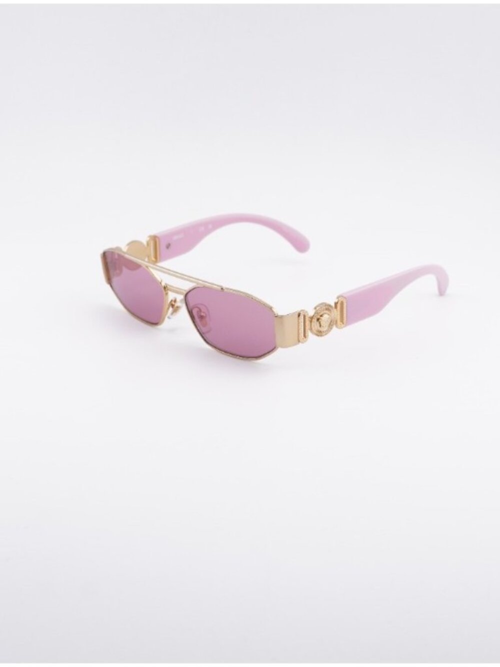 Versace Kids VK2003 10029L Sunglasses Pink/Gold Rectangle Frame, Pink Mirror